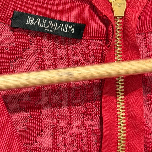 Balmain Red Mini Dress - Picture 4 of 10